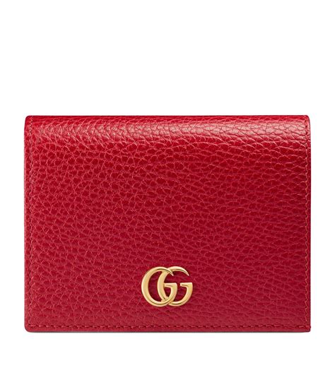 gucci leather card case with double g|Gucci signature card case.